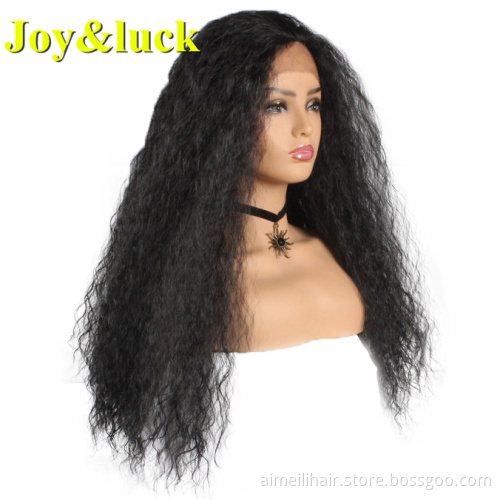 Lace Front Wholesale Wigs For Women Party Or Daily Wear Long Natural Curly Black Color Lacefront Ladies Synthetic Hair Wigs